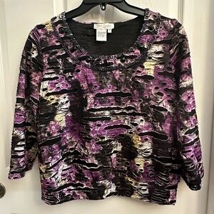 Great Cavalier Elegant Purple and Black Women's Blouse